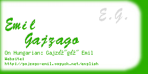 emil gajzago business card